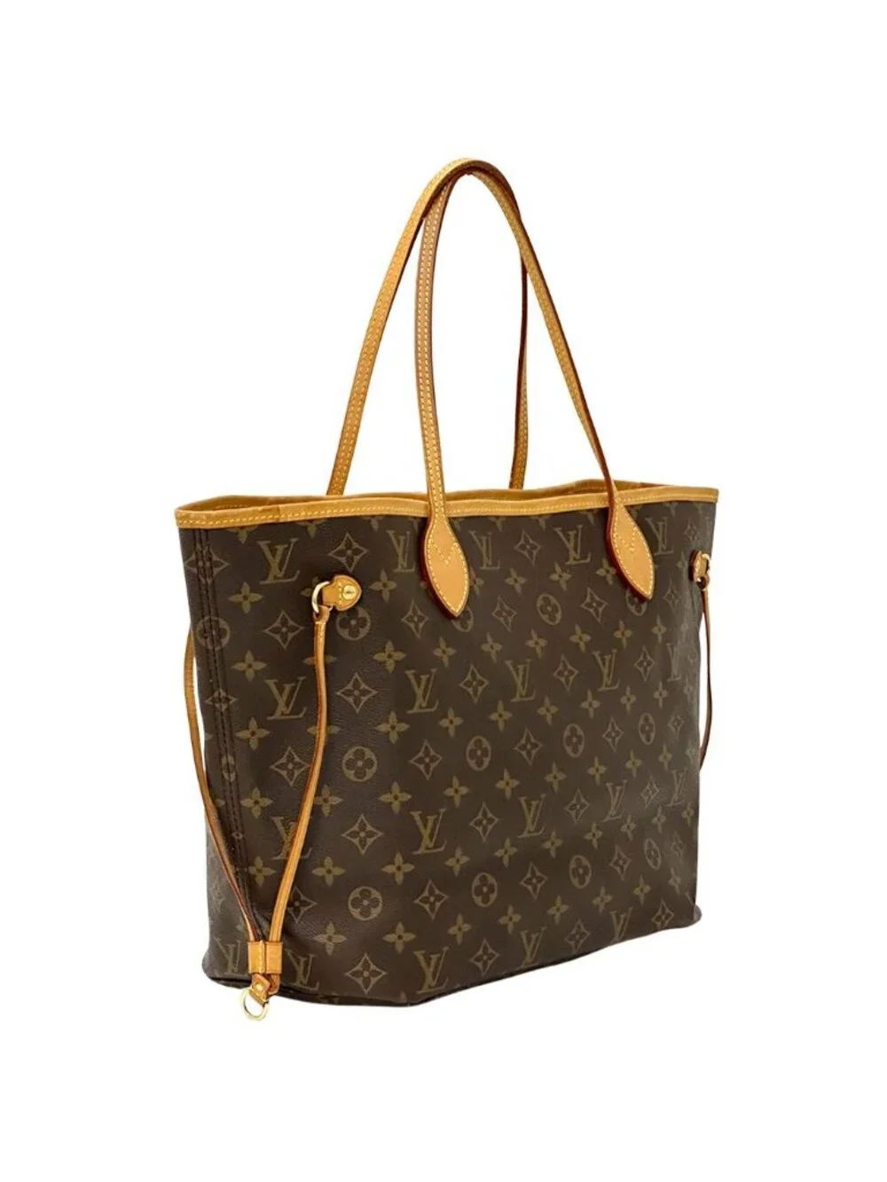 Louis Vuitton Monogram Tote Neverfull MM Brown Shoulder
